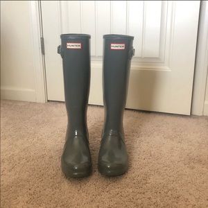 Gray Hunter Rain Boots